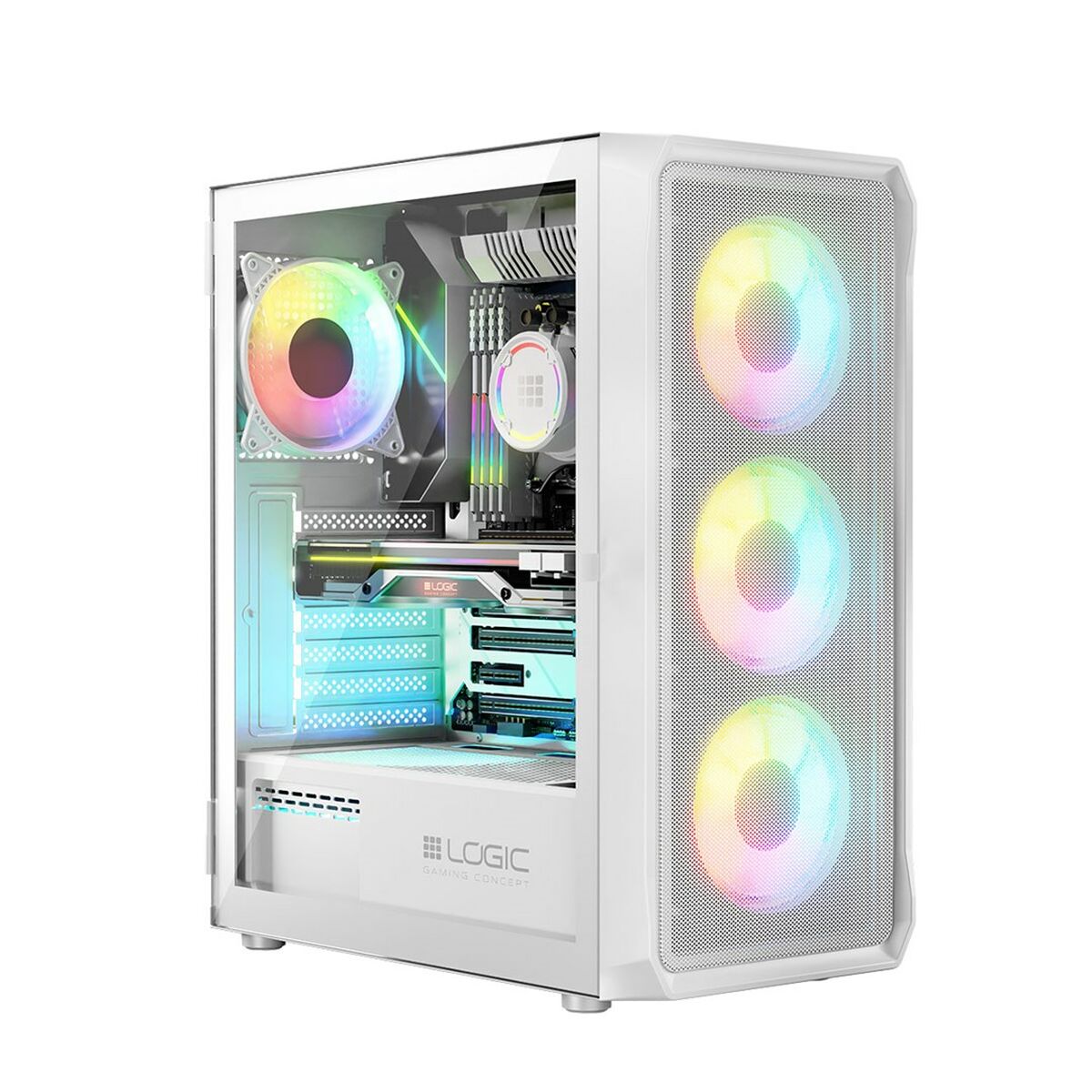 Afbeeldingen van ATX Semi-tower Box Logic PORTOS ARGB White Black