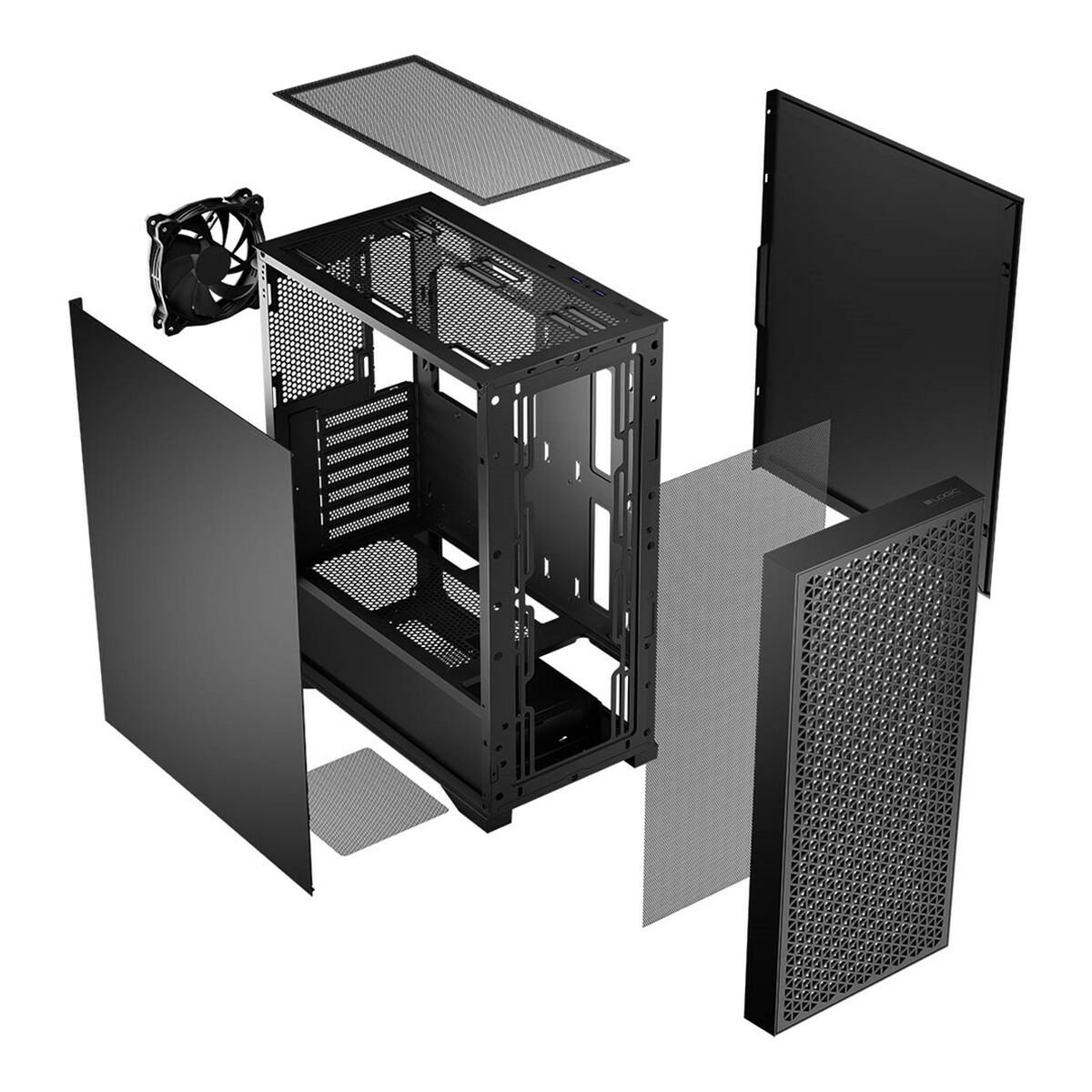 Afbeeldingen van ATX Semi-tower Box Logic AT-DART-PRO-SOLI-10 Black
