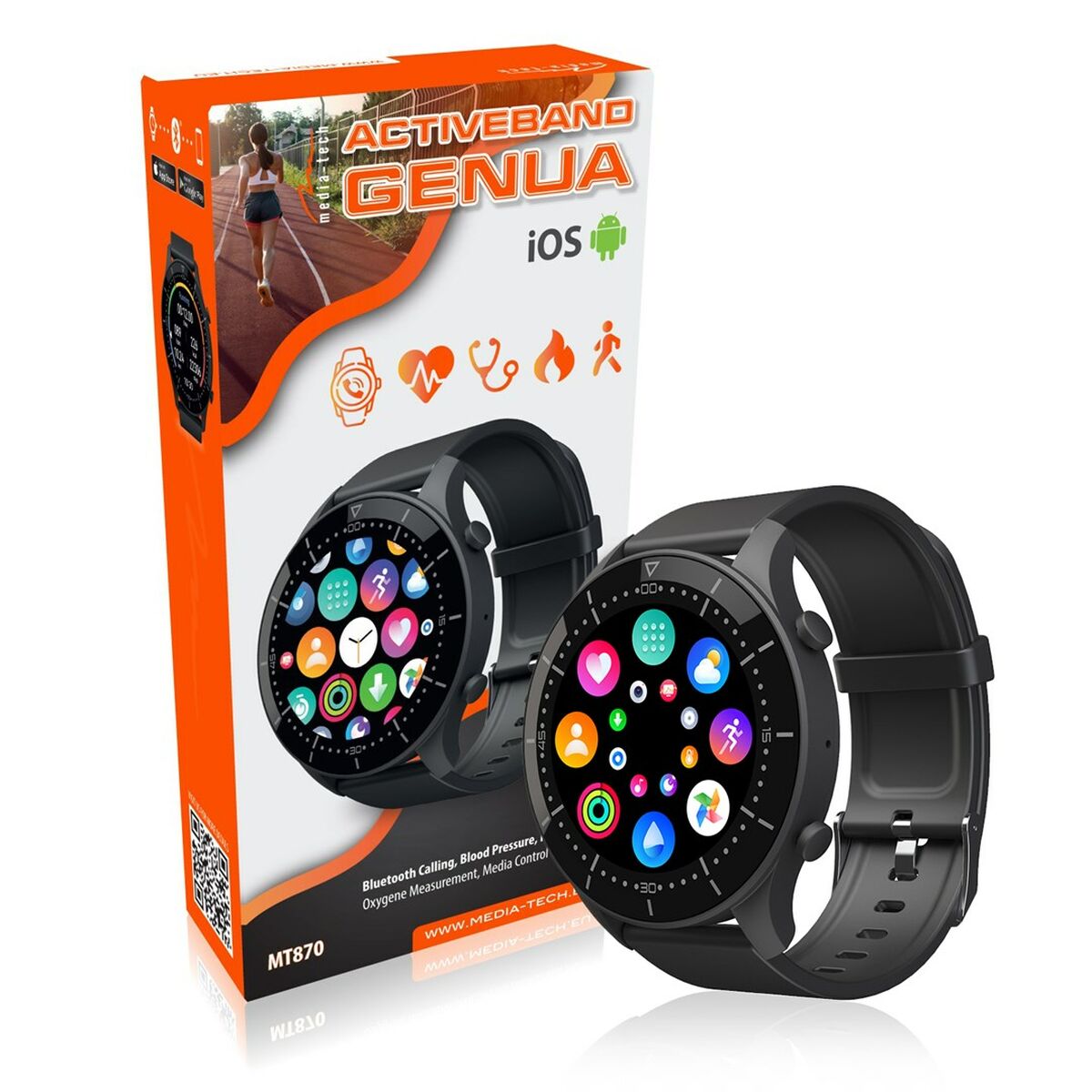 Afbeeldingen van Smartwatch Media Tech MT870 Black