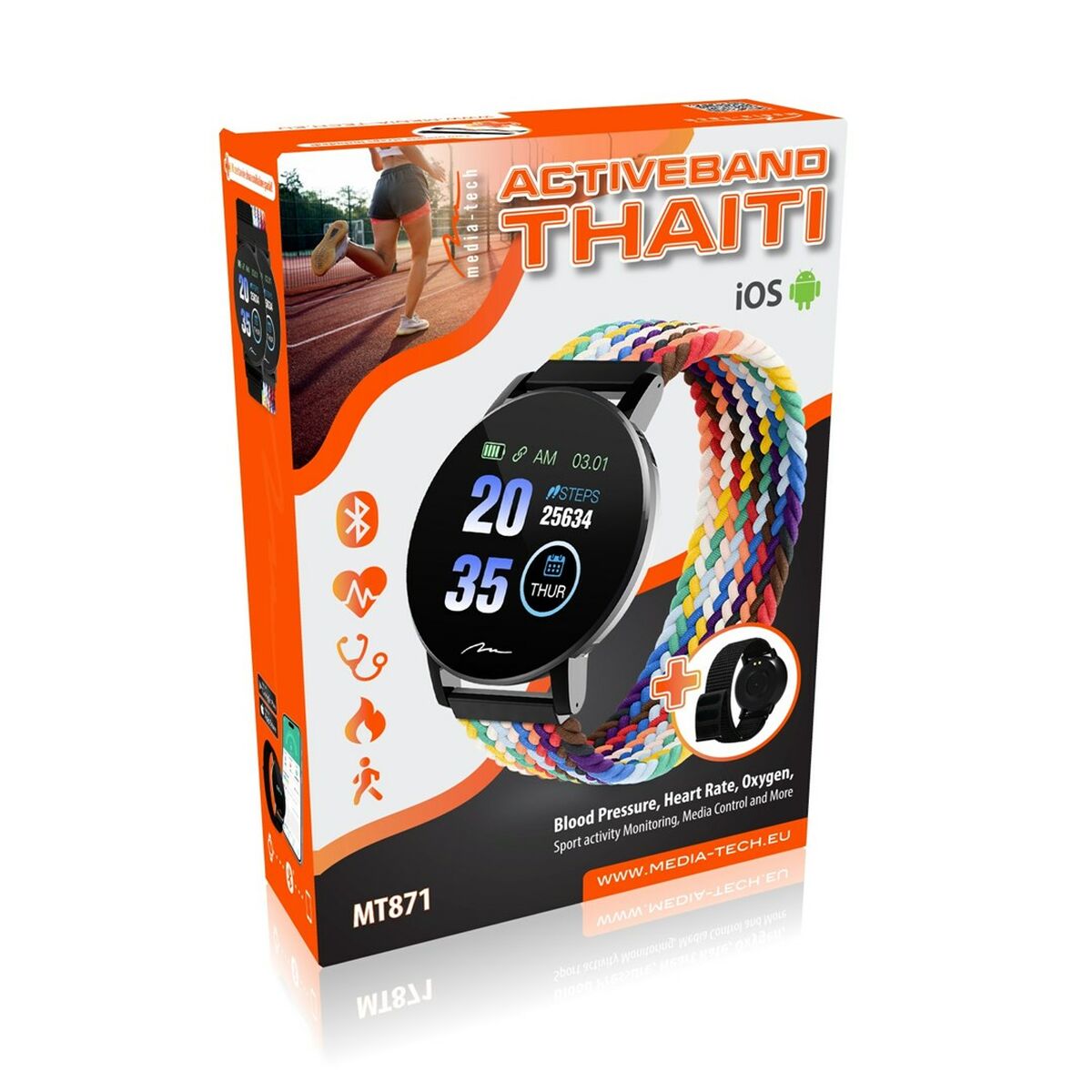 Afbeeldingen van Smartwatch Media Tech MT871 Black