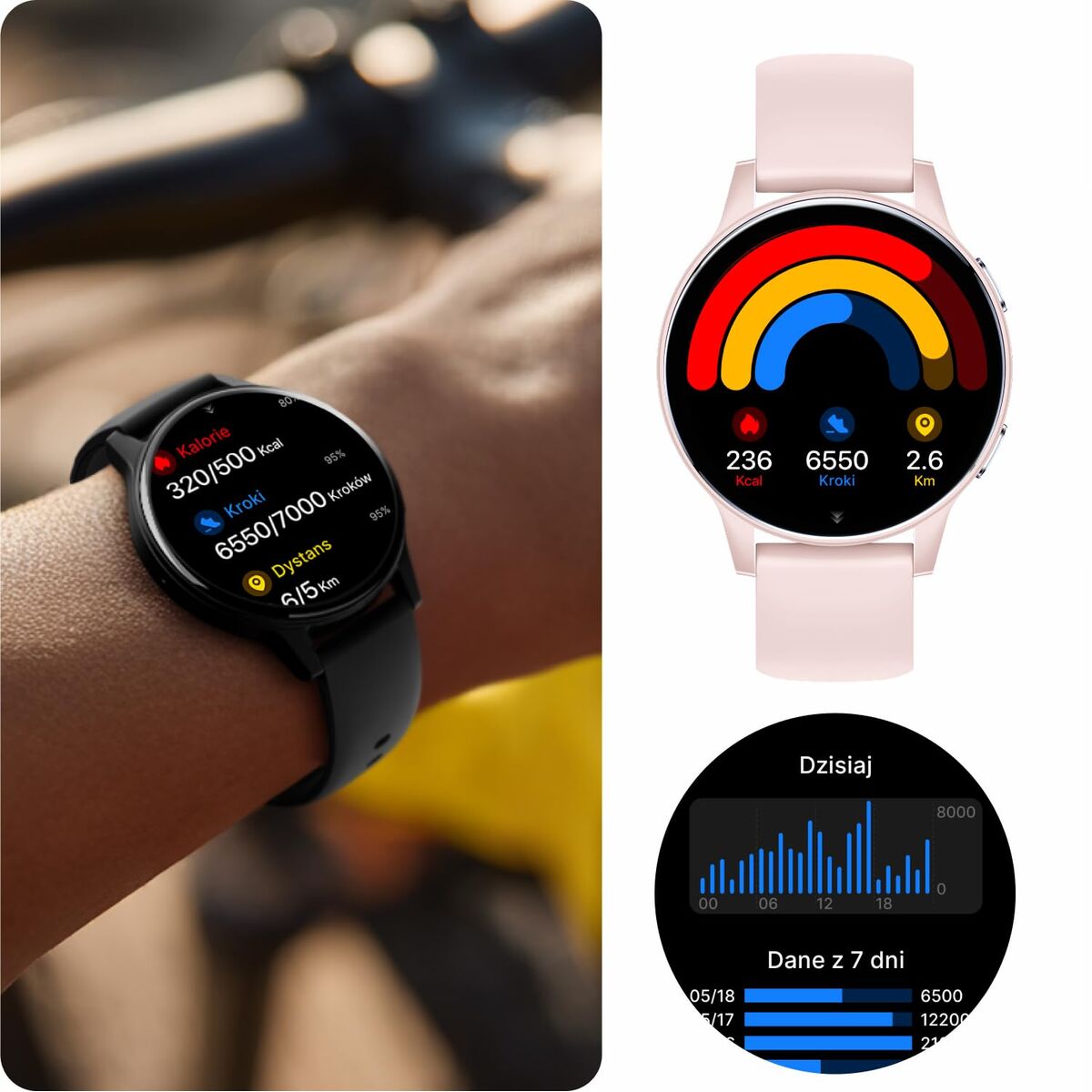 Picture of Smartwatch Forever GSM192507 Pink 1,28"