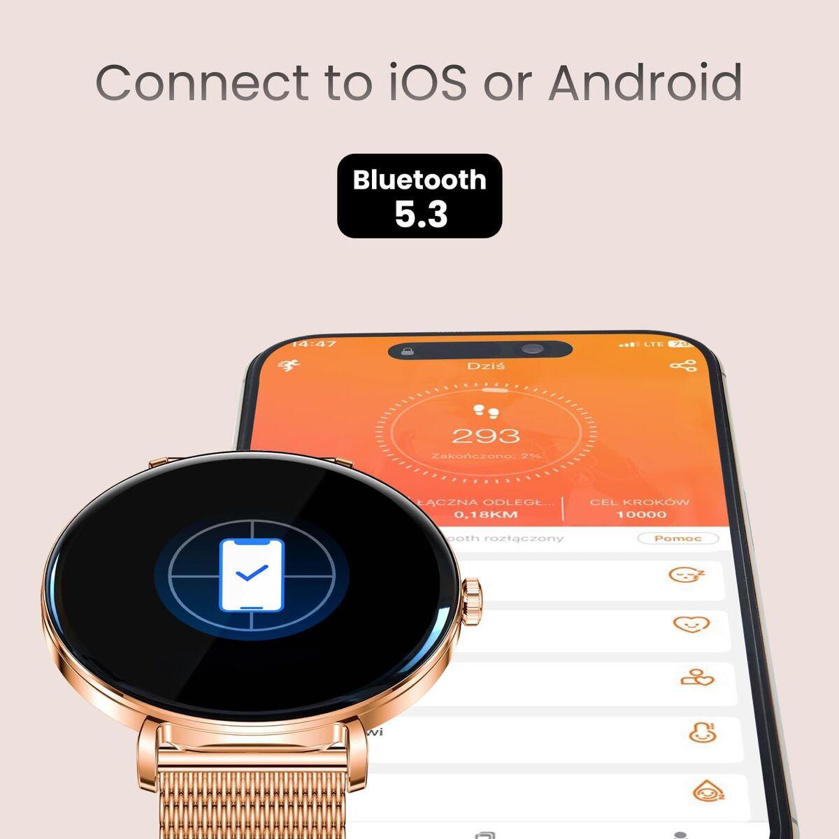 Smartwatch Forever GSM192769 Pink 1,43"