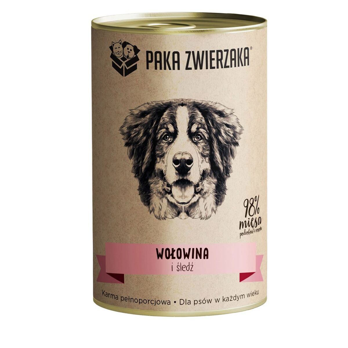 Υγρό φαγητό Paka Zwierzaka Beef and herring Βοδινό κρέας 400 g