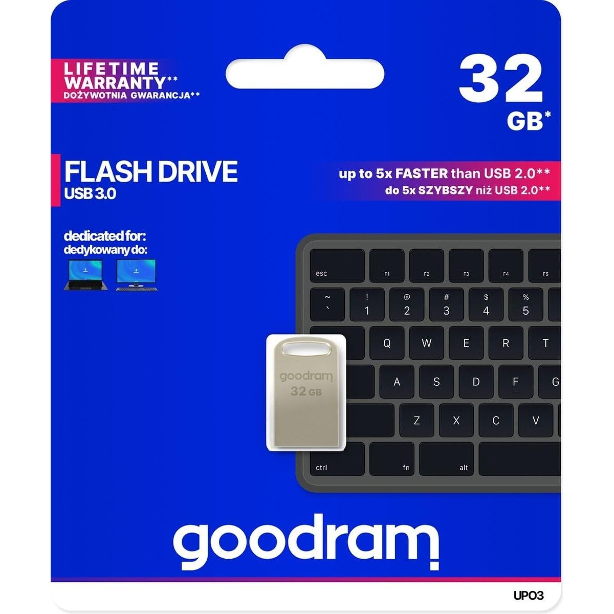Obrazek USB stick GoodRam UPO3 Grey 32 GB
