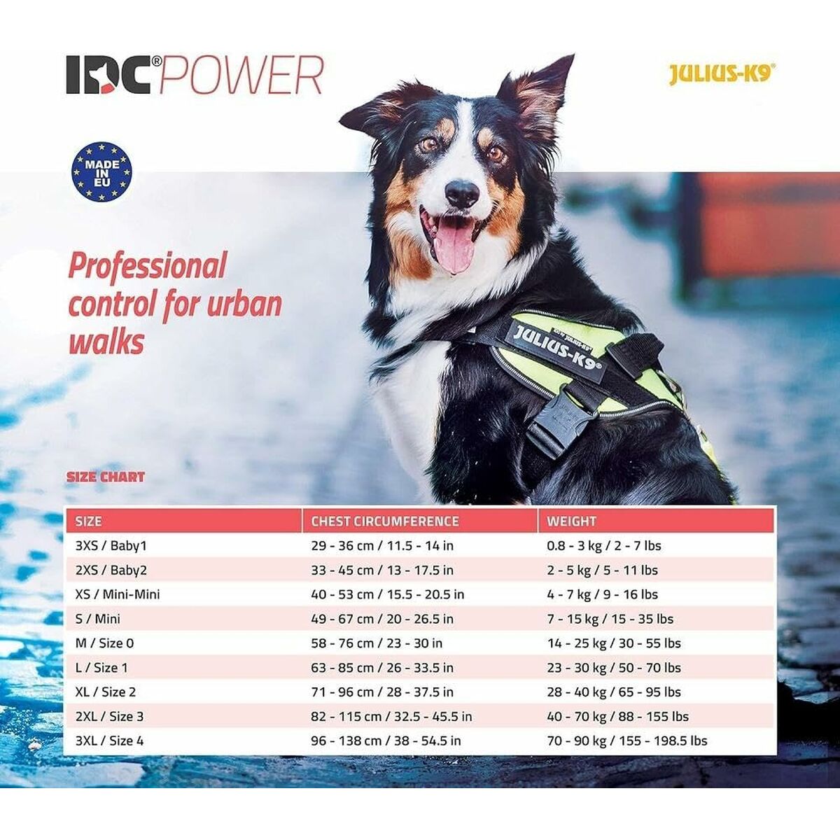 Dog Harness Julius K9 IDC Black XL 3, view 6