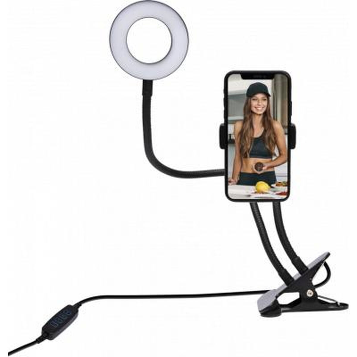Anneau Lumineux Selfie avec Clip de Support Big Ben Interactive VLOGKITPINCEB