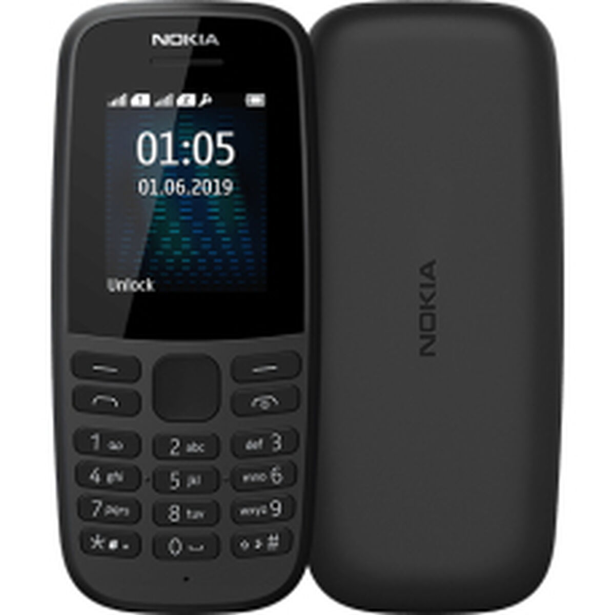 Téléphone Portable Nokia 105 Noir 1,77