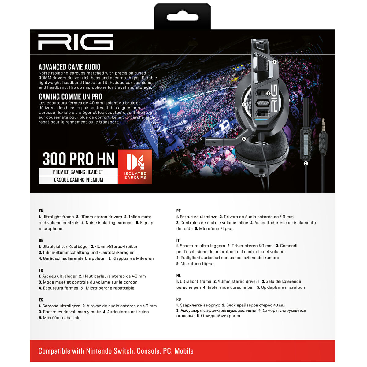 Picture of Headphones Nacon 300 PRO HN Black