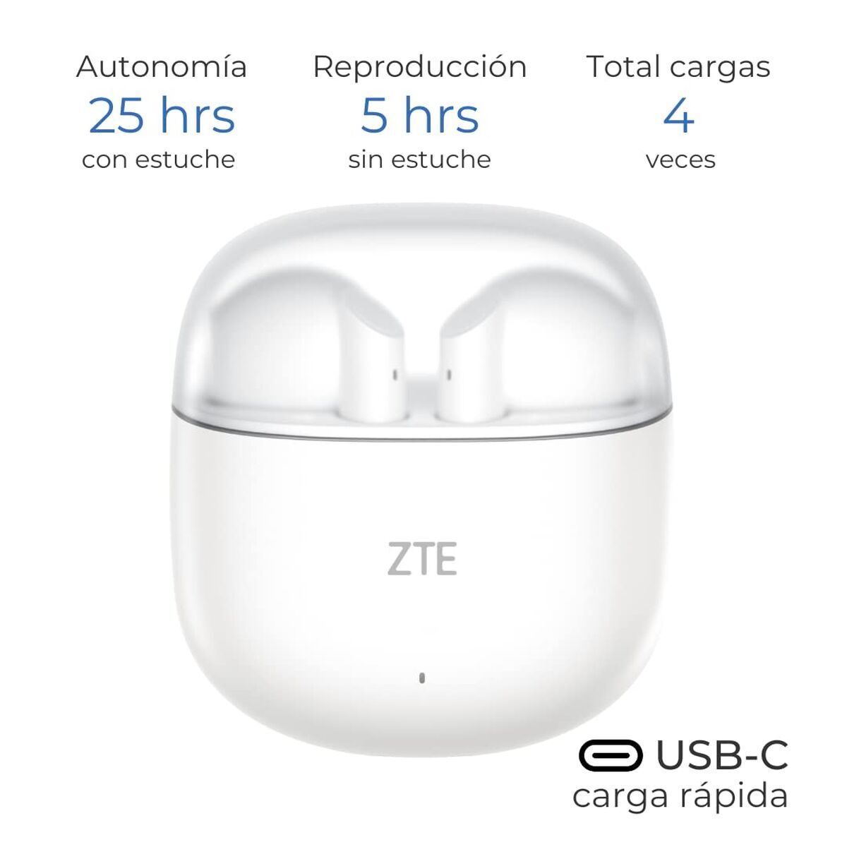 Afbeeldingen van Wireless Headphones ZTE EB64G-W White