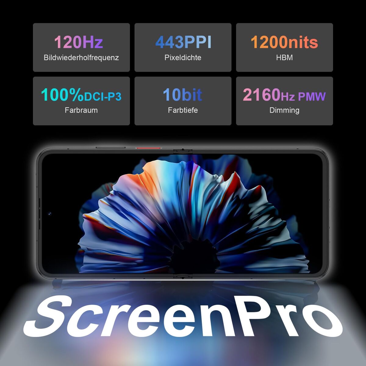 Smartphone Nubia Nubia Flip 6,9" Octa Core Mediatek Dimensity 7300 8 GB RAM 256 GB Black