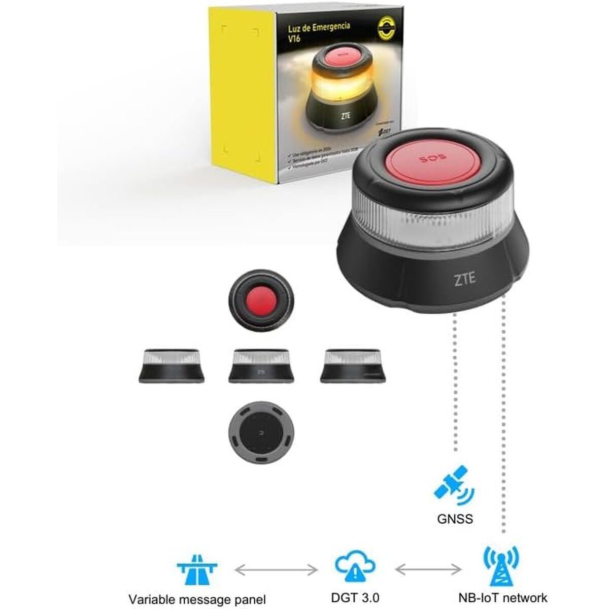 Obrazek V16 Emergency Beacon connected DGT 3.0 ZTE E1