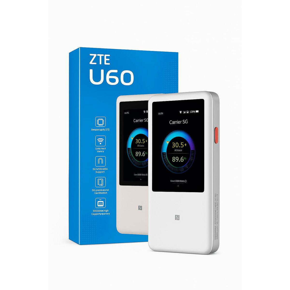 Afbeeldingen van Router ZTE U60 White Black 3G 4G 5G Wi-Fi 5 GHz Wi-Fi 6 GHz Wi-Fi 4