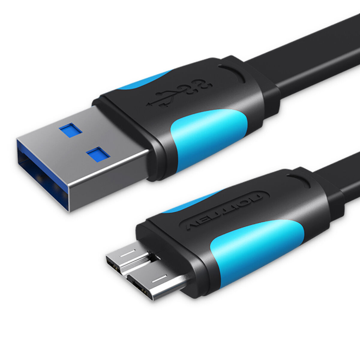 Câble USB Vention VAS-A12-B100 1 m Noir (1 Unité)