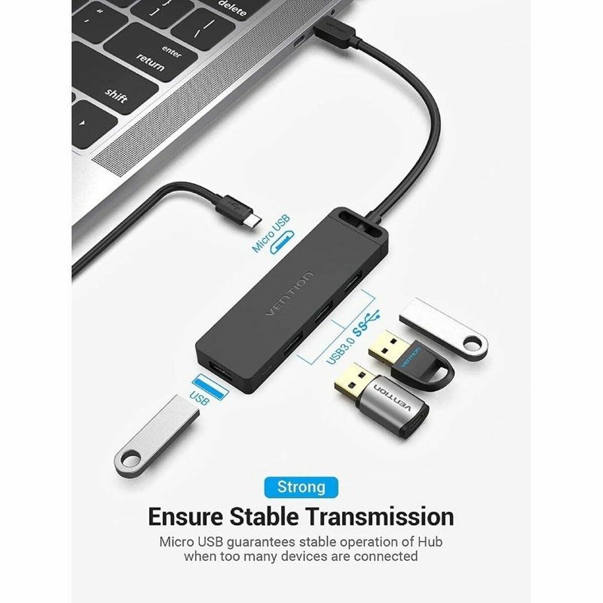 Afbeeldingen van USB Hub Vention TGKBD