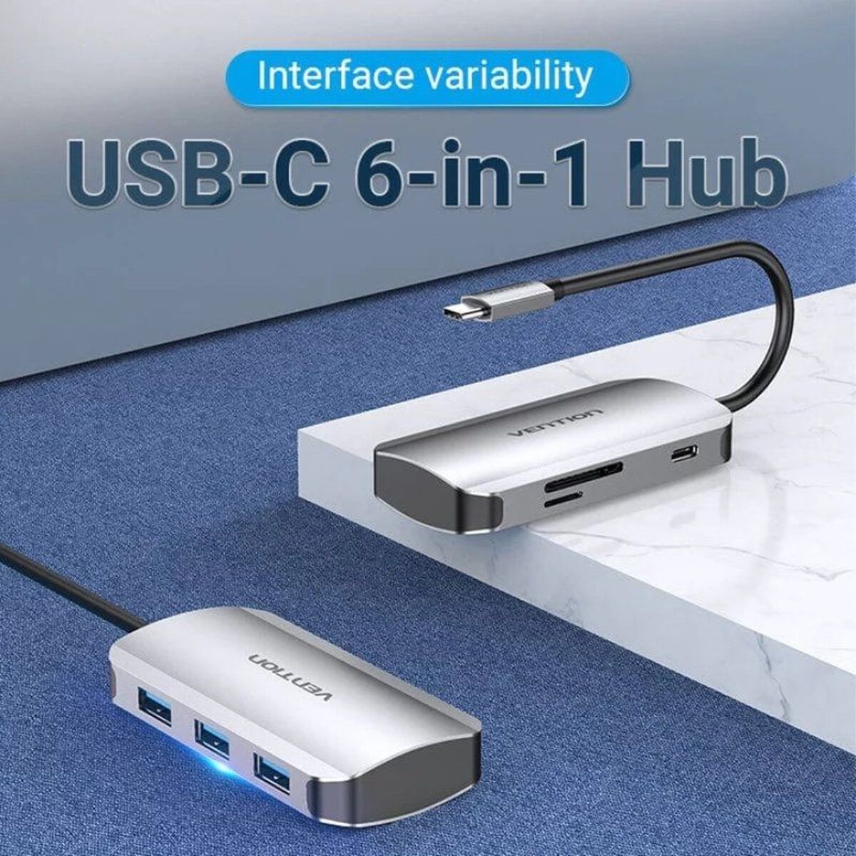 Bild von USB Hub Vention TNHHB Grey