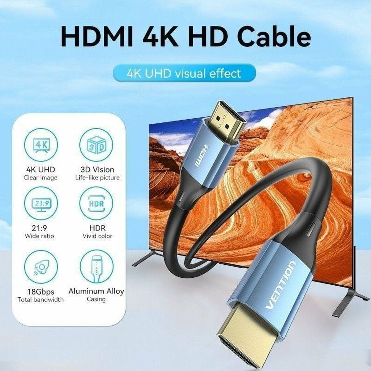 Afbeeldingen van HDMI Cable Vention ALHSL 10 m