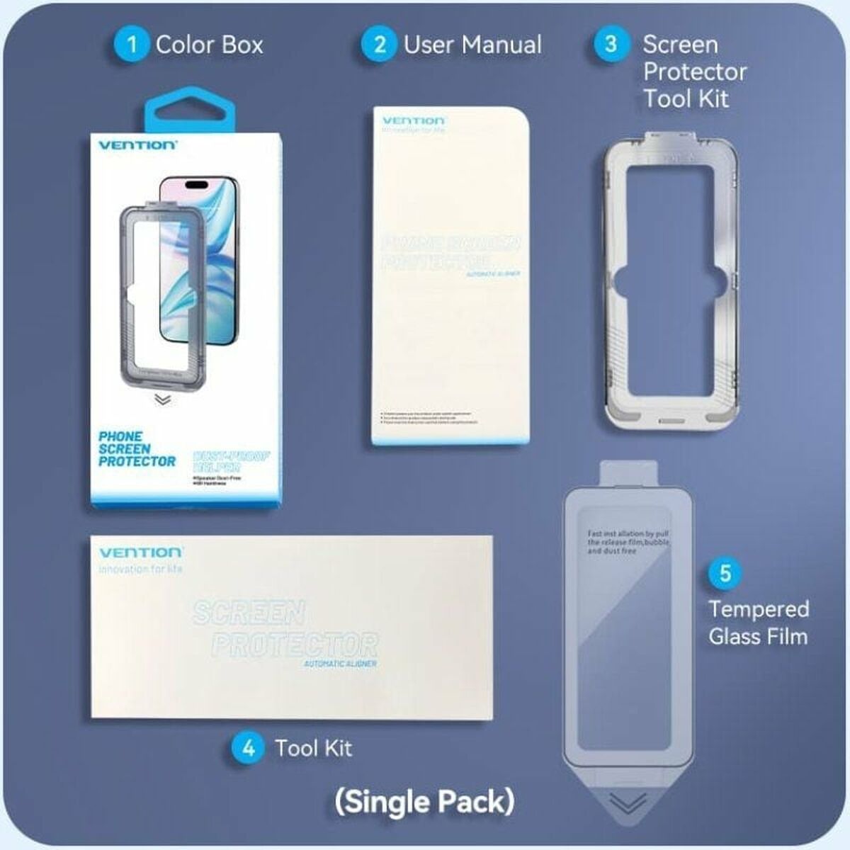 Afbeeldingen van Tempered Glass Mobile Screen Protector Vention KUITCA-10