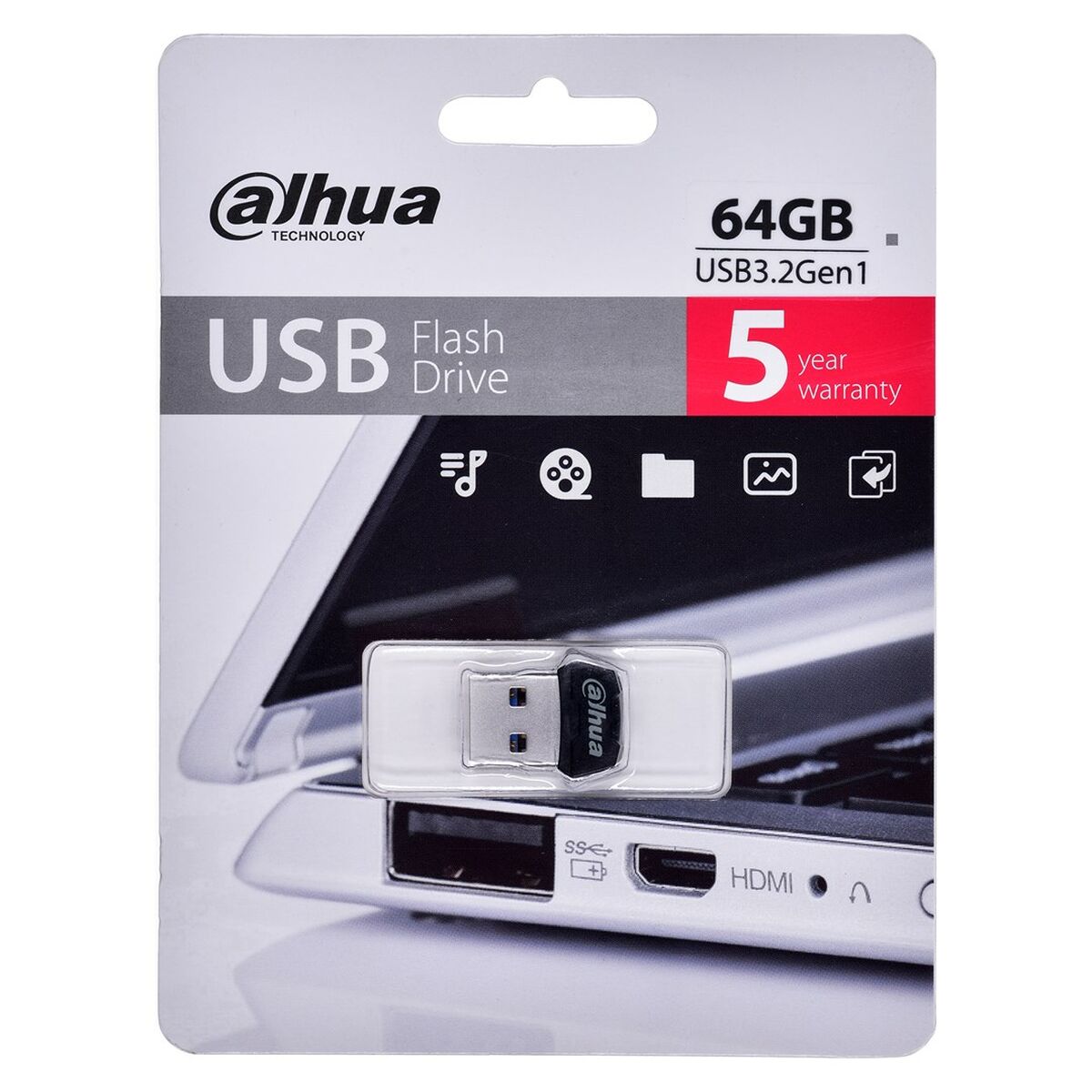 Clé USB Dahua USB-U166-31-64G                 64 GB USB 3.2