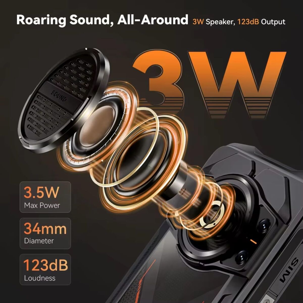 Smartphone Cubot KING KONG POWER 3 6,72" 6 GB RAM 256 GB Black