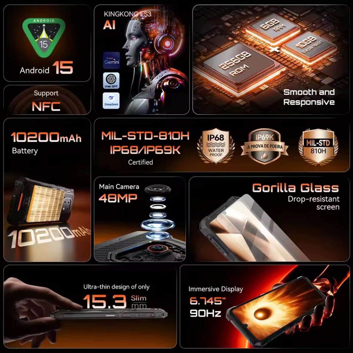 Picture of Smartphone Cubot CUBKKES3BLK 6 GB RAM 256 GB 6,75"