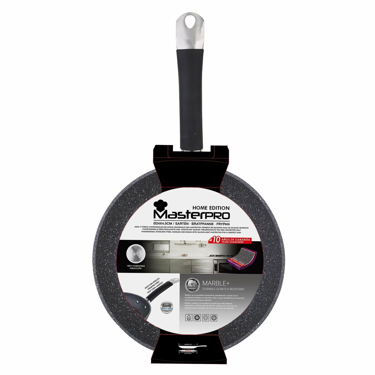 Pan Masterpro BGMP-3281-BK Ø 24 cm Toughened aluminium, view 3