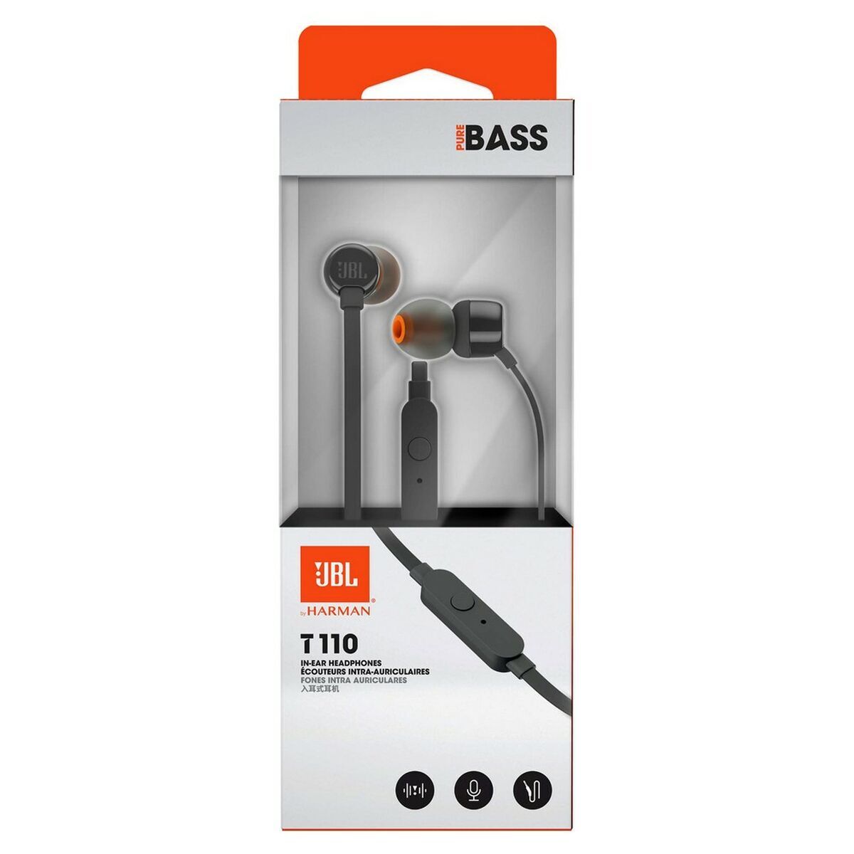 In ear headphones JBL T110 Black