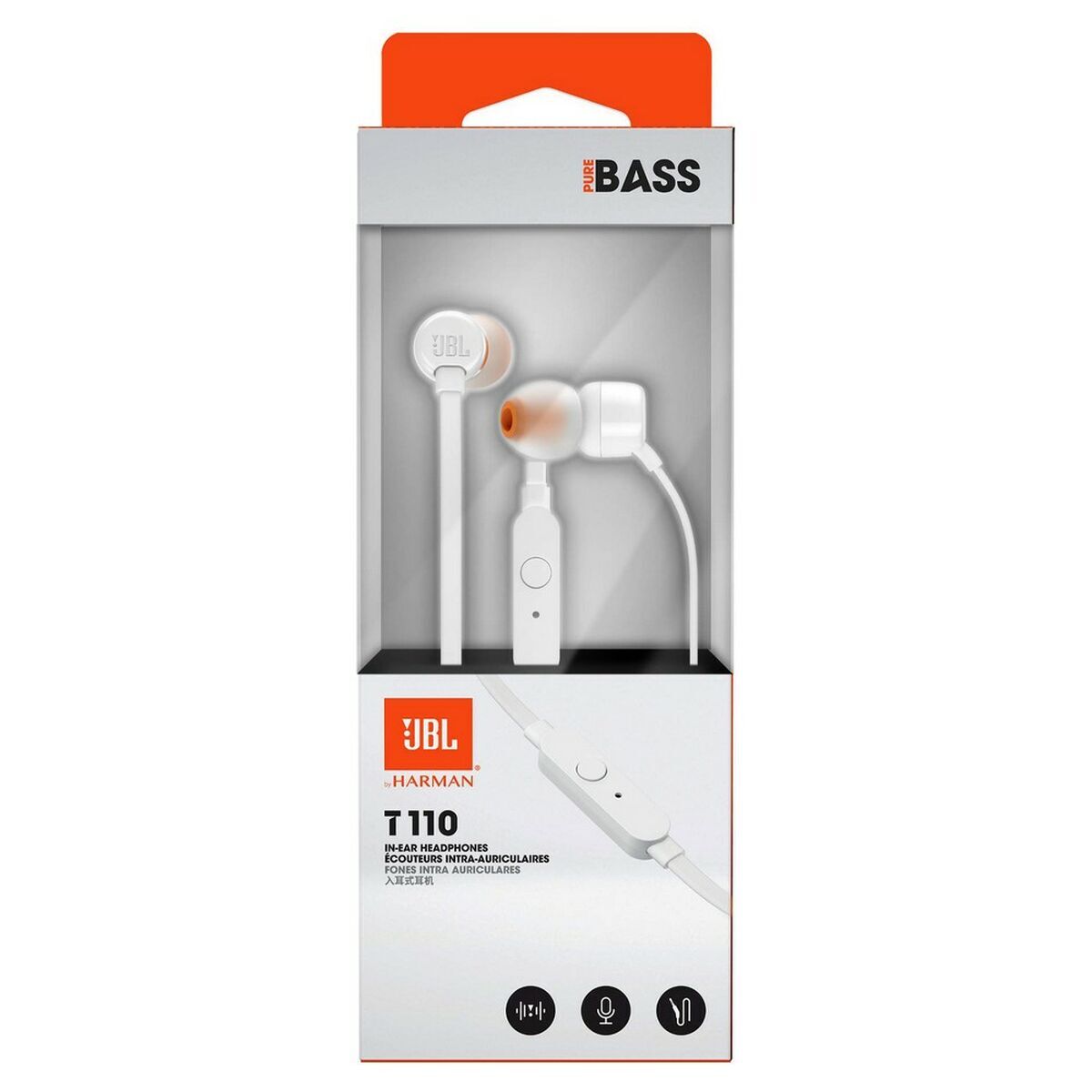 Bild von Headphones with Microphone JBL T110 White