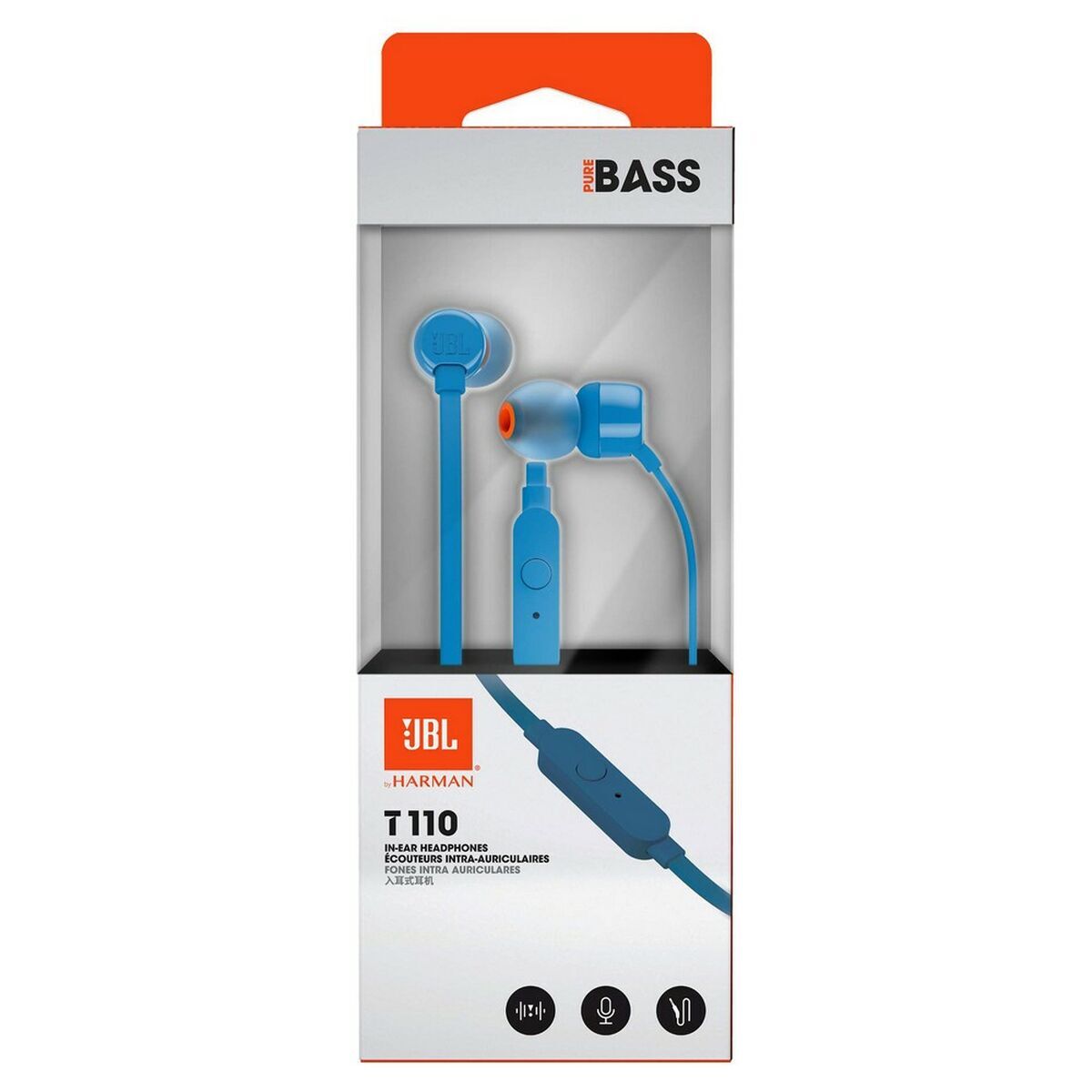 Bild von Headphones with Microphone JBL T110 Blue
