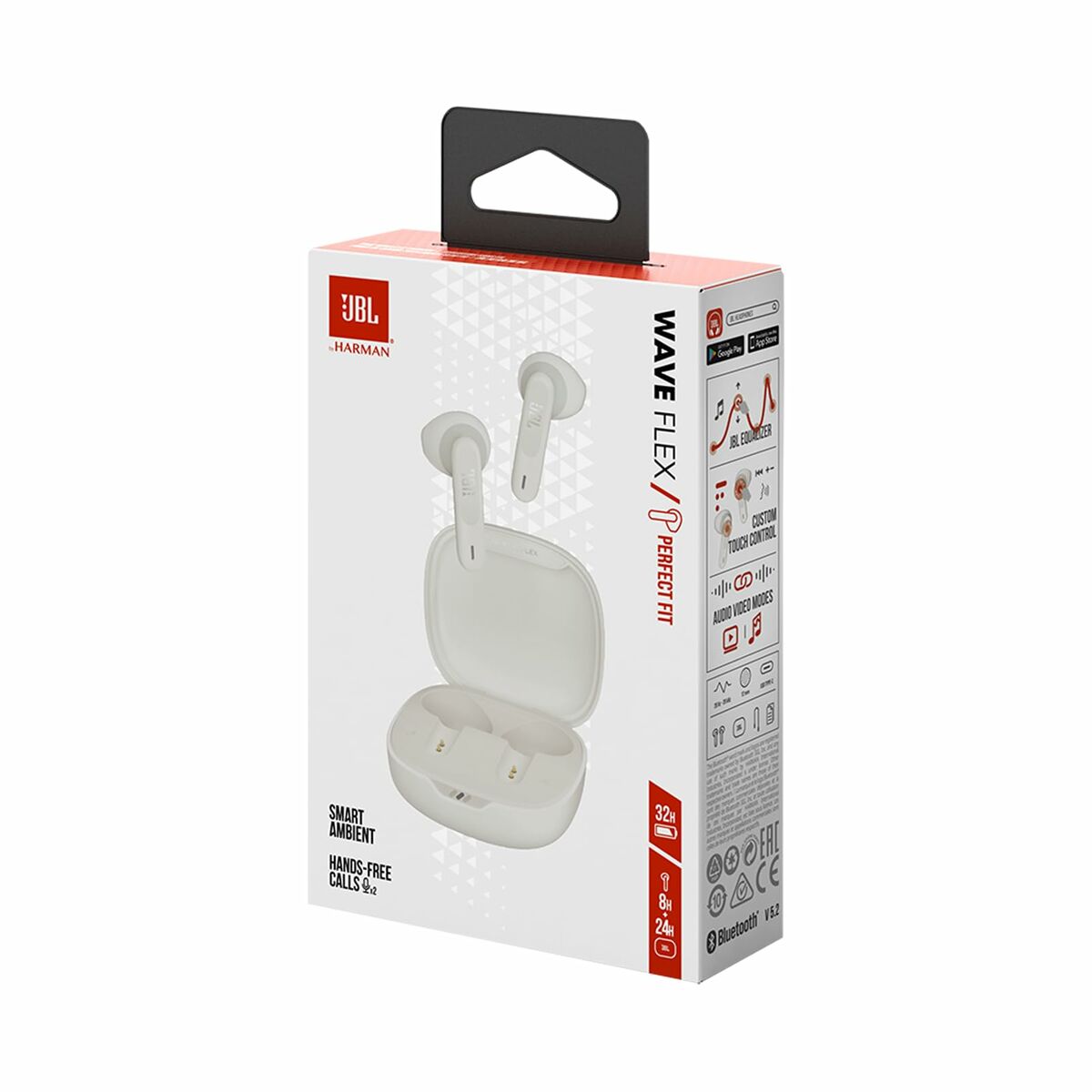 Bluetooth Headset with Microphone JBL JBLWFLEXWHT White