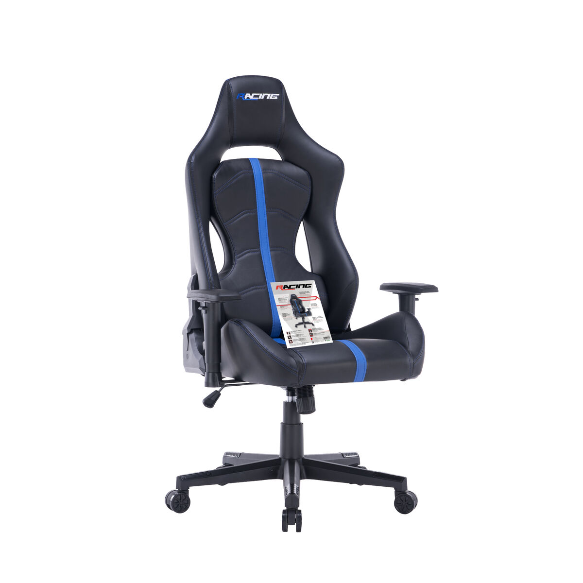 Gaming-stol Racing MAGNUM Sort/Blå 1200 W Multifarvet