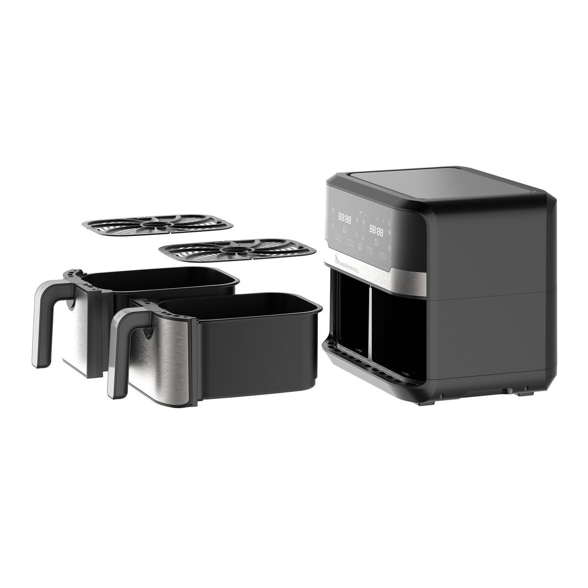 Heißluftfritteuse Masterpro Rocket Duo 900 2400 W 9 L Schwarz - Thumbnail 6