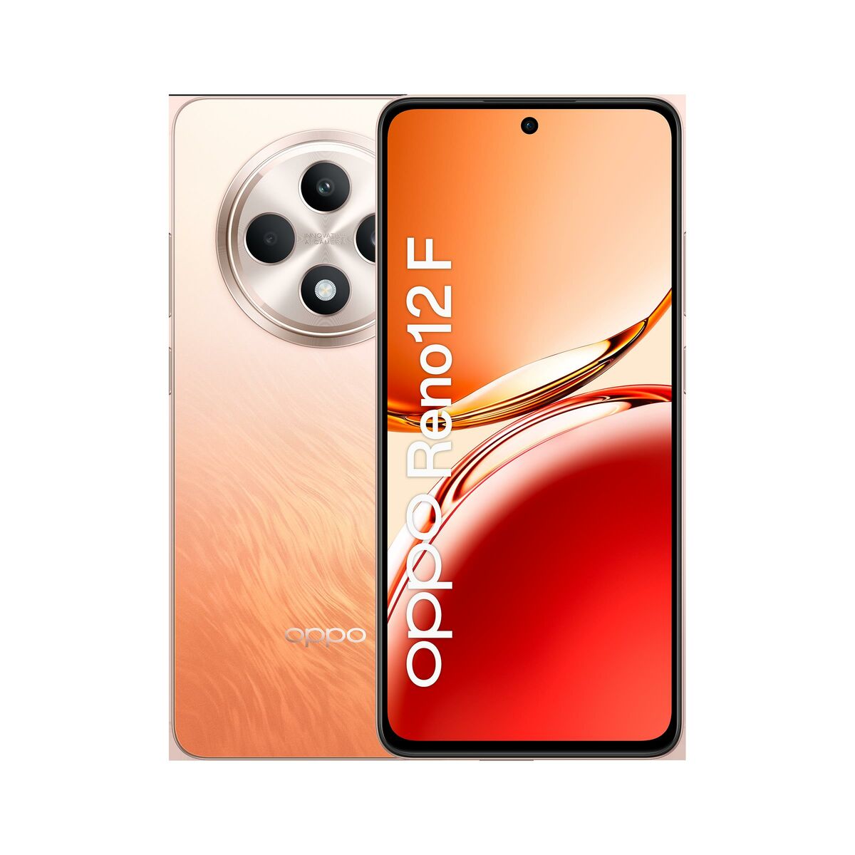 Oppo Reno12 F 4G Smartphone med Snapdragon 685, 8GB RAM & 256GB Lager - Orange