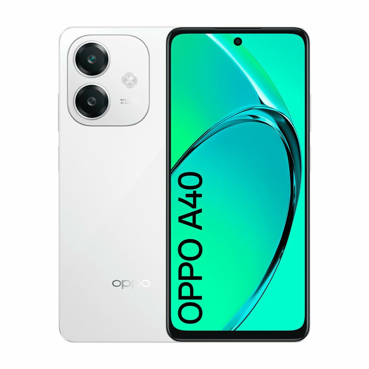 Oppo A40 Smartphone - 6,72" Skærm, Snapdragon, 6GB RAM, 128GB Lager - Hvid