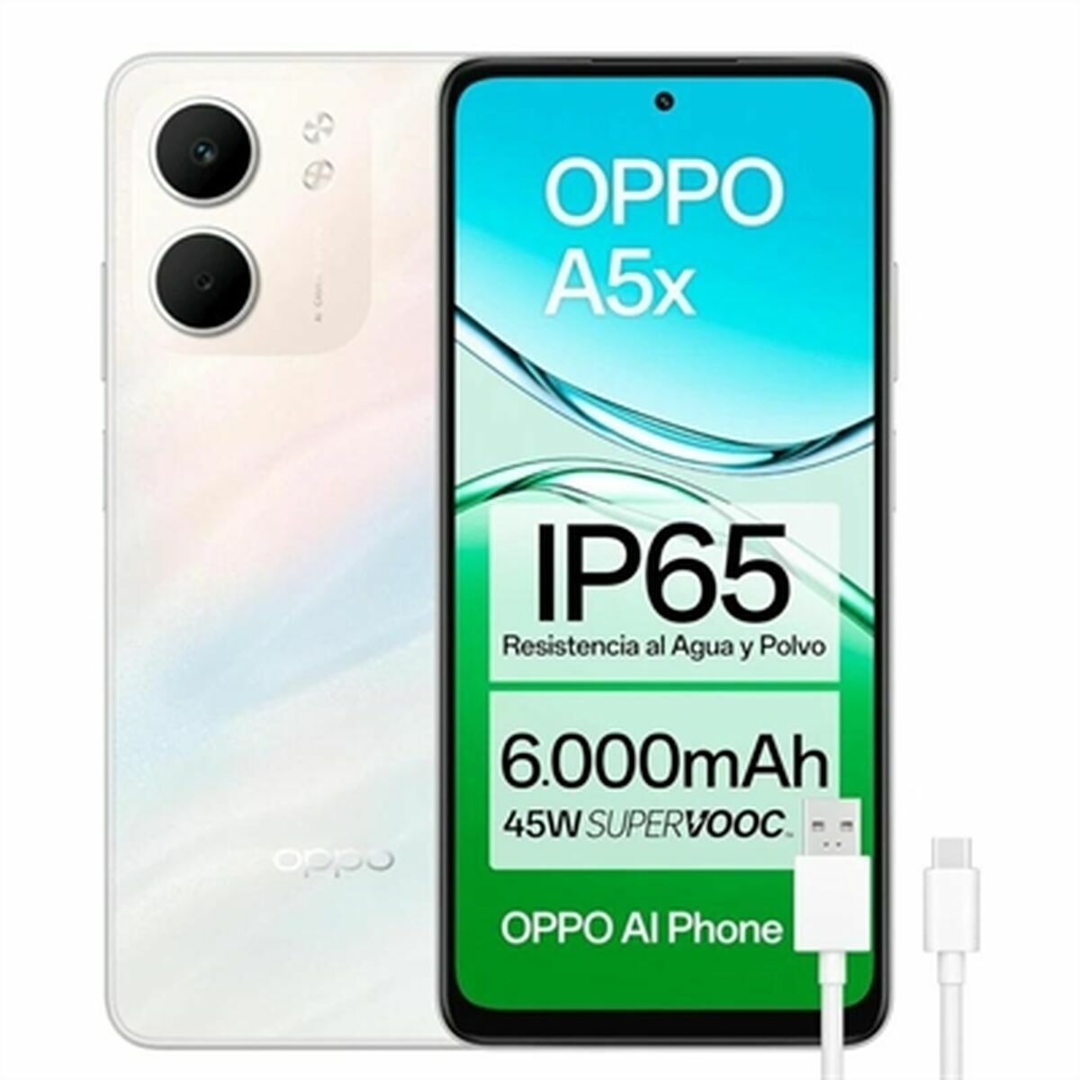 Afbeeldingen van Smartphone Oppo A5X WHITE Octa Core 4 GB RAM 128 GB White 6,67"