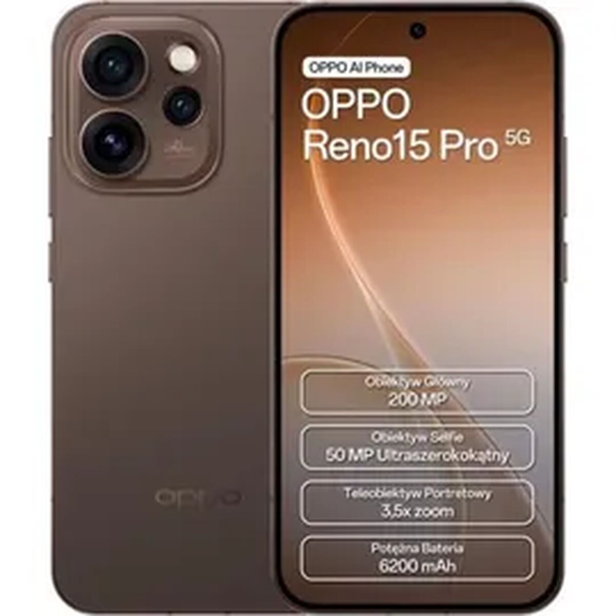 Bild von Smartphone Oppo RENO 15 PRO 6,3" Mediatek Dimensity 8450 12 GB RAM 512 GB Black