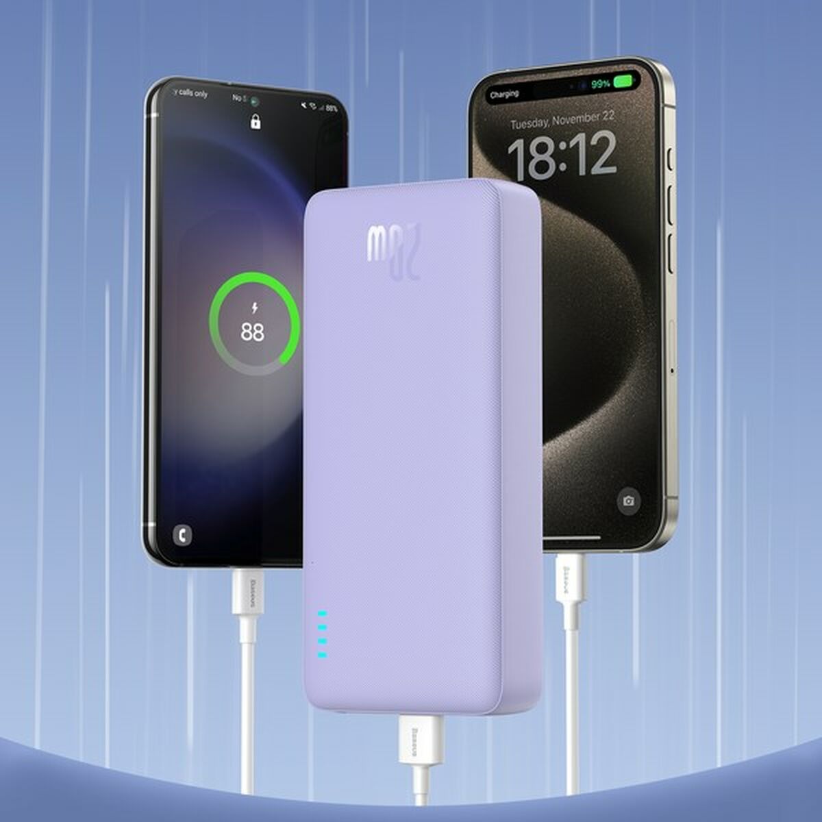 Image secondaire de Powerbank Baseus P10022804513-00 Pourpre 20000 mAh 74 WH