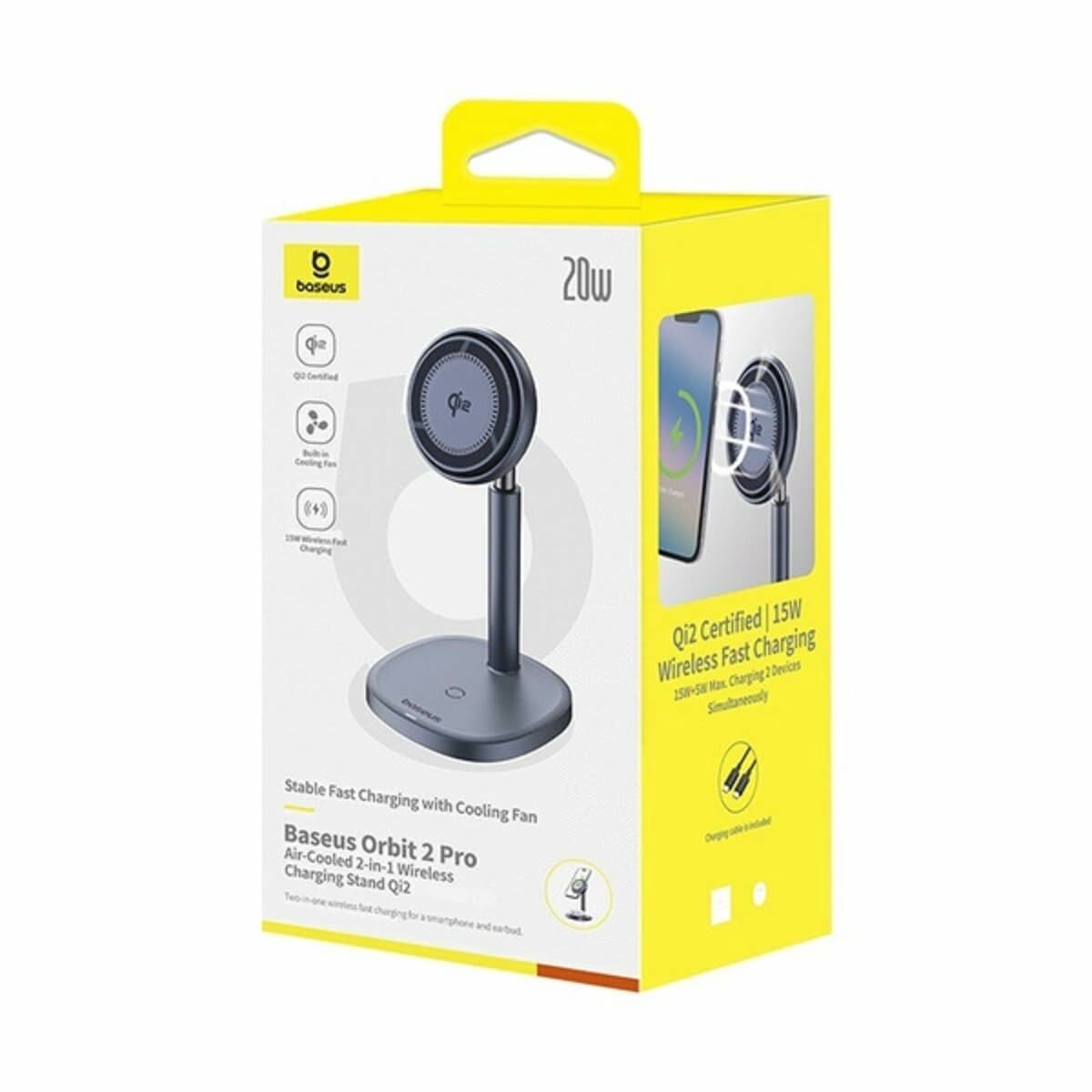 Image secondaire de Chargeur sans fil avec support pour mobiles Baseus P10273500813-00