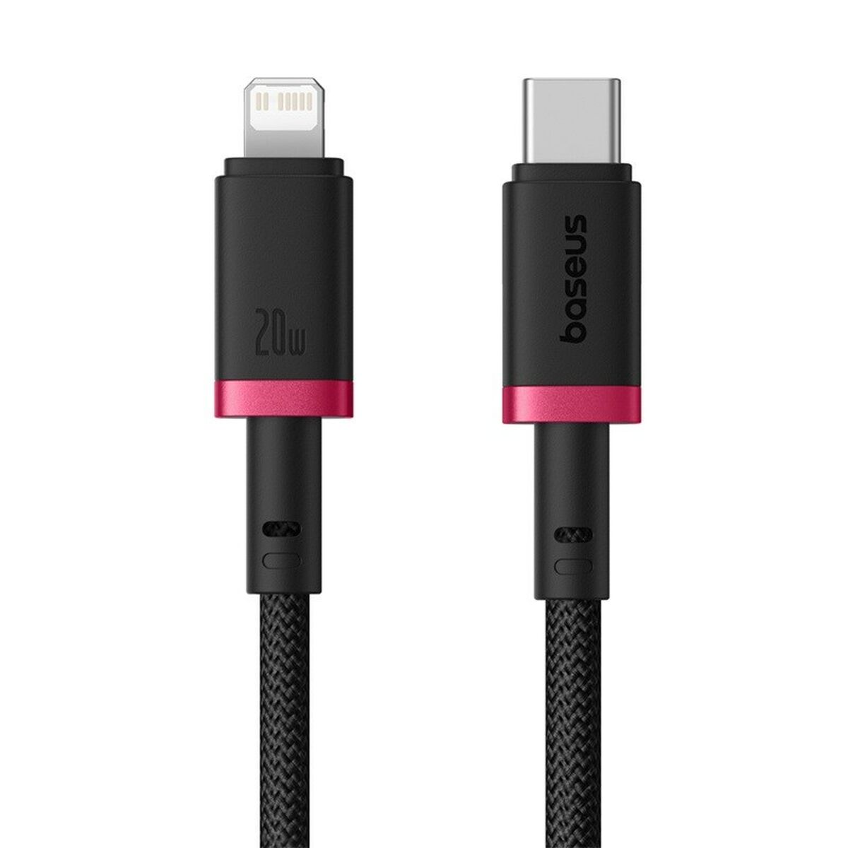 Image secondaire de Câble USB-C vers Lightning Baseus P10377800U01-01 Noir Rouge 1 m