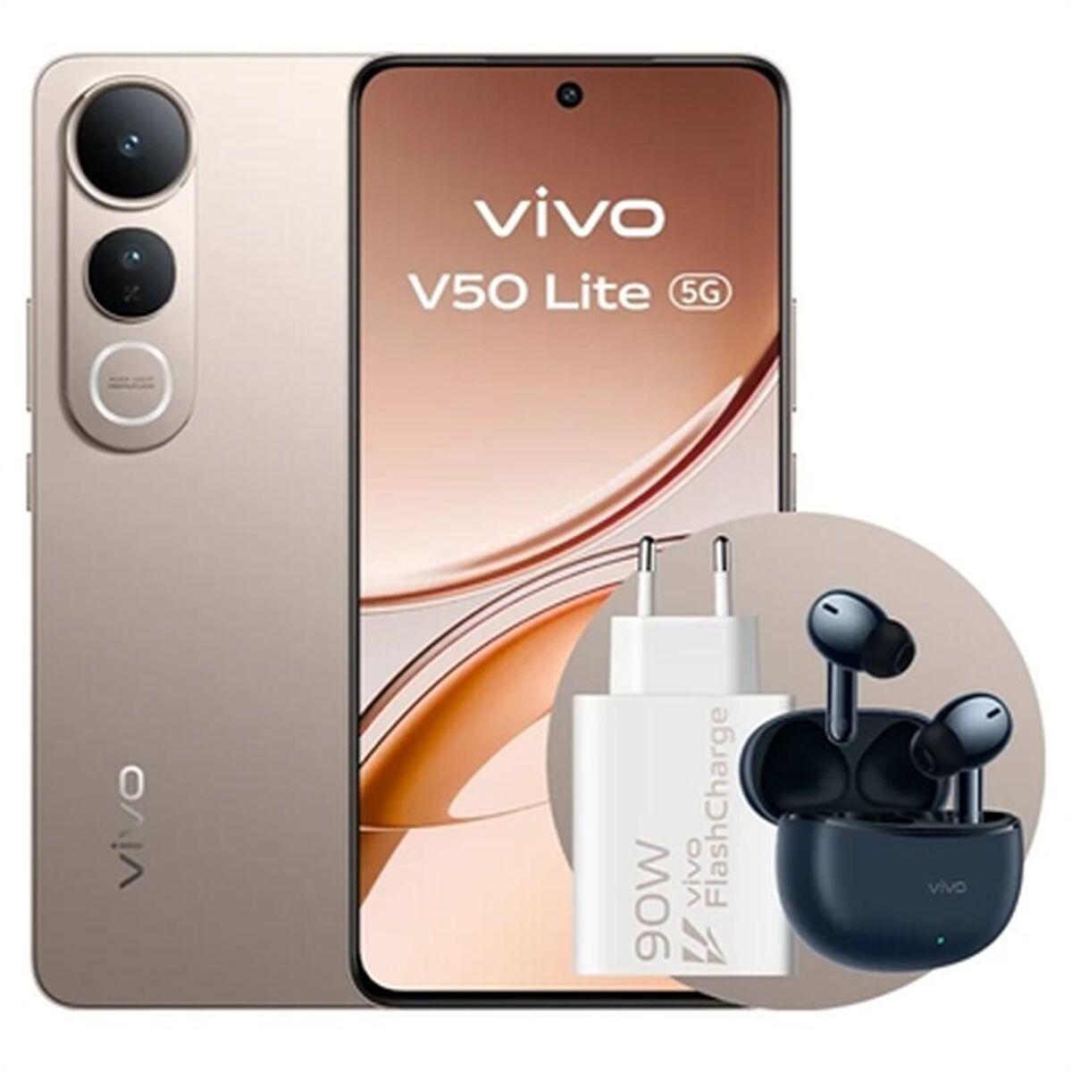 Picture of Smartphone Vivo V50 Lite 6,7" mediatek dimensity 6300 8 GB RAM 256 GB Brown Golden