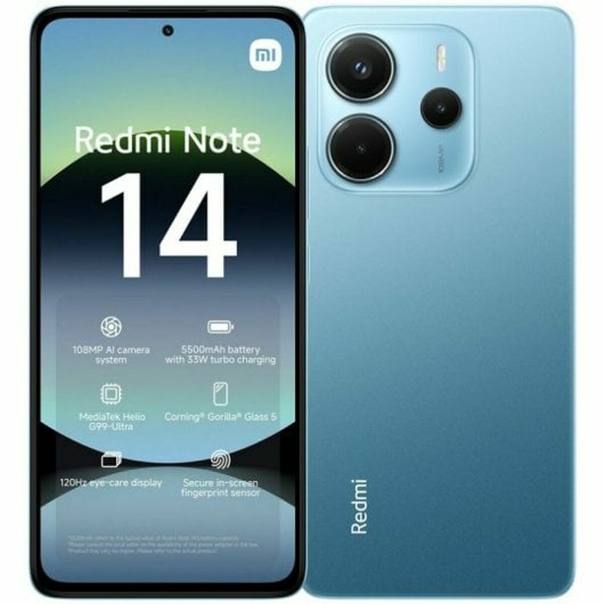 Smartphone Xiaomi Redmi Note 14 HELIO G99 ULTRA 6 GB RAM 128 GB Blauw Zwart 6,67