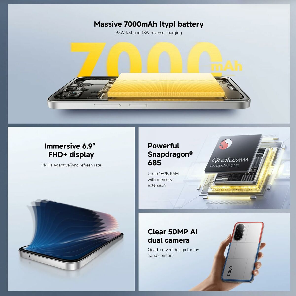 Bild von Smartphone Xiaomi POCO M7 Octa Core 8 GB RAM 128 GB Schwarz 6,9"