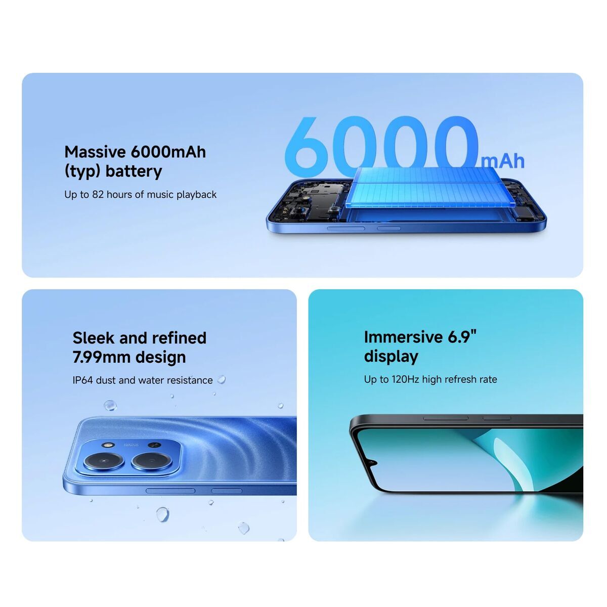 Išmanusis Telefonas Xiaomi REDMI 15C 4-128 BL 6,9" 4 GB RAM 128 GB 256 GB Mėlyna