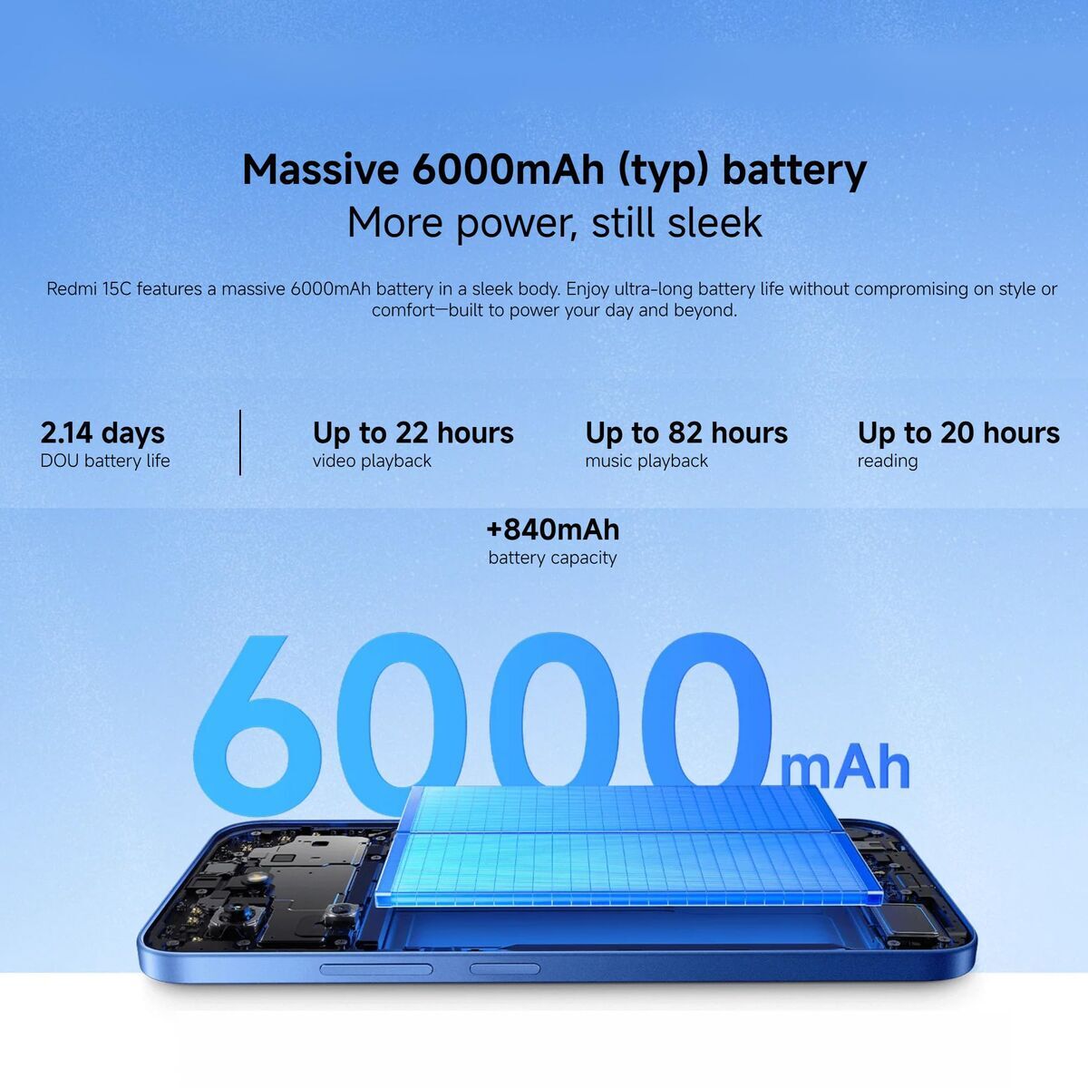 Išmanusis Telefonas Xiaomi REDMI 15C 4-128 BL 6,9" 4 GB RAM 128 GB 256 GB Mėlyna