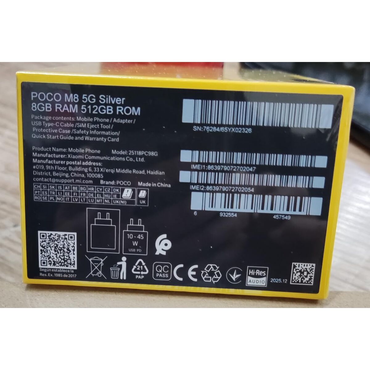 Obrazek Smartphone Poco M8 8 GB RAM 512 GB Silver