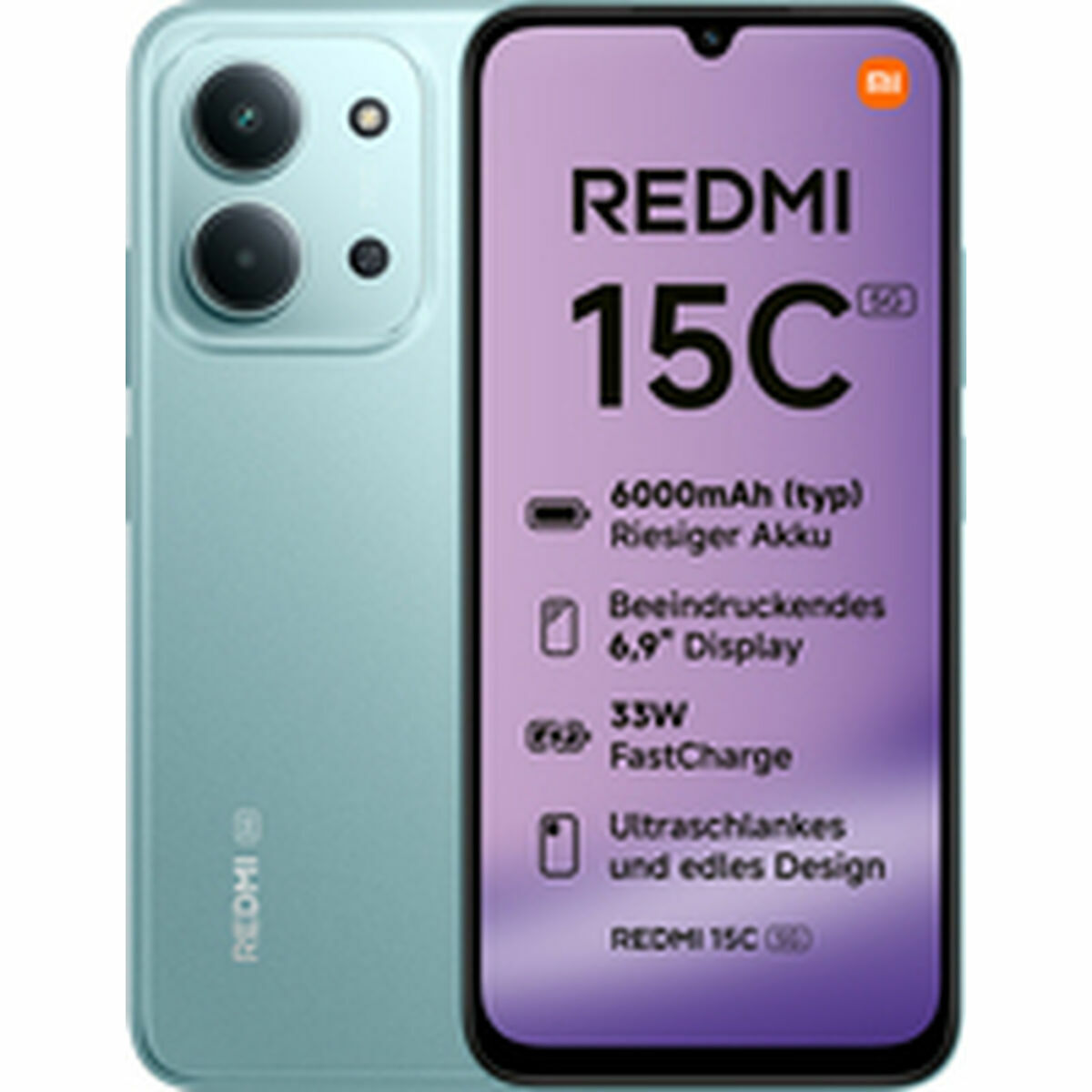 Afbeeldingen van Smartphone Xiaomi Redmi 15C Octa Core 4 GB RAM 128 GB Green 6,9"