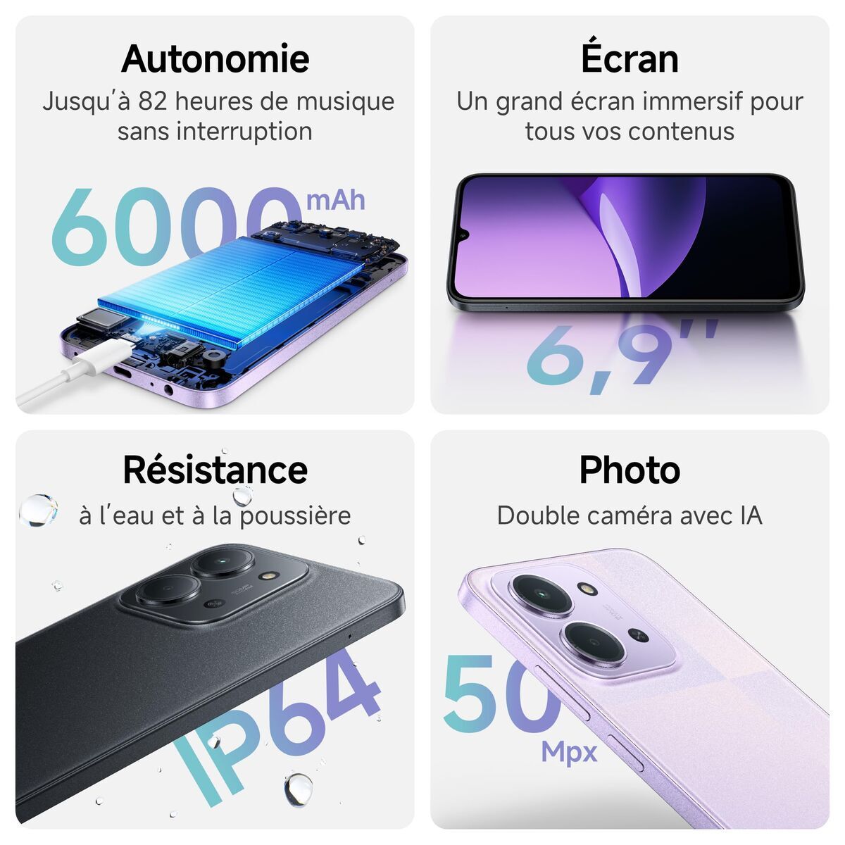 Image de Smartphone Xiaomi 69777 6,9" 4 GB RAM 128 GB Purple