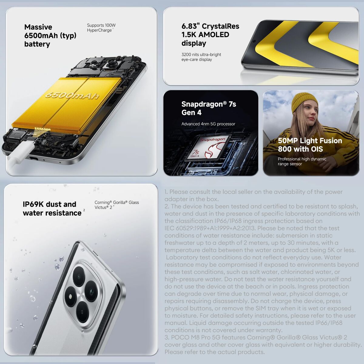 Obrazek Smartphone Poco M8 PRO 12 GB RAM 512 GB Silver