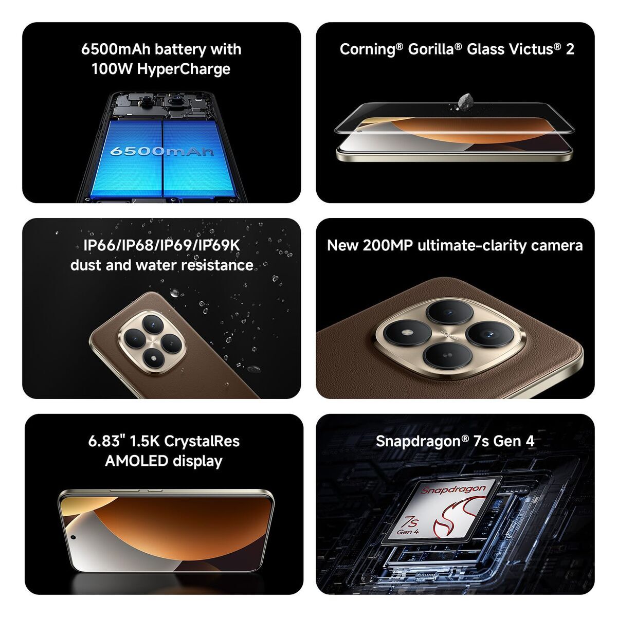 Bild von Smartphone Xiaomi REDMI NOTE 15 PRO PLUS 6,83" Octa Core 8 GB RAM 256 GB Brown