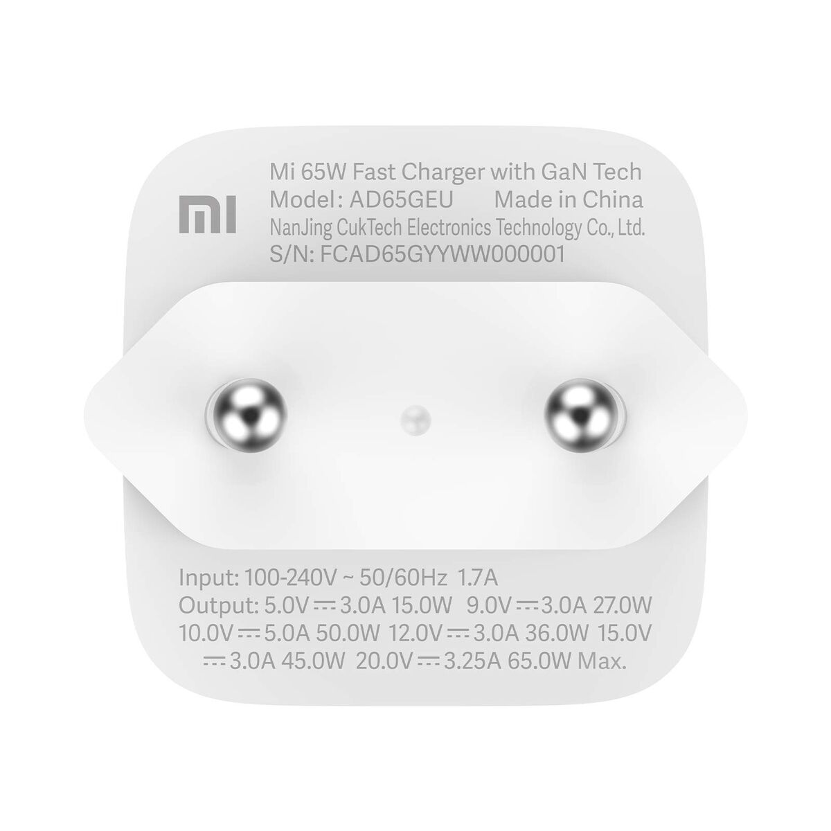 Bild von Wall Charger Xiaomi BHR5515GL White 65 W