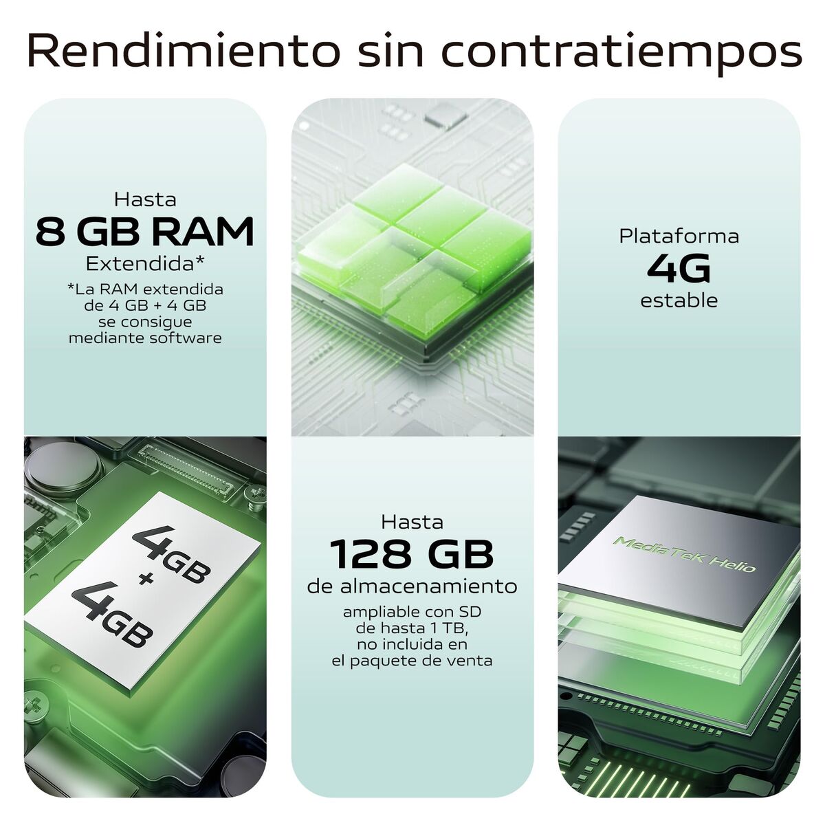 Smartphone Vivo Y03 6,56" Octa Core MediaTek Helio G85 4 GB RAM 128 GB Green